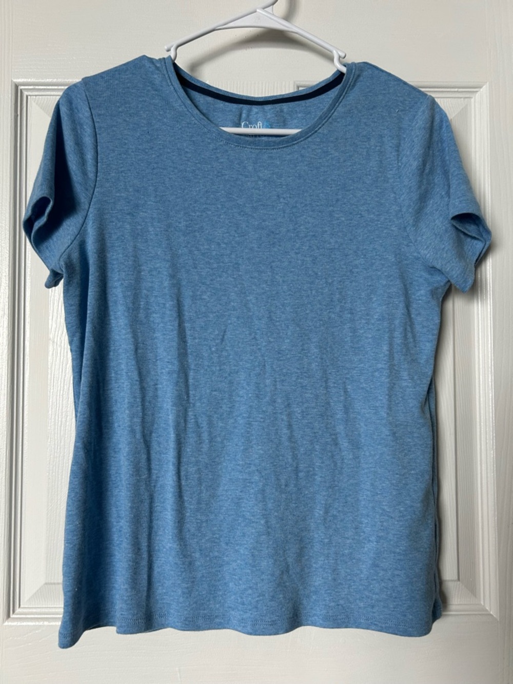croft & barrow Heathered Blue Short Sleeve Crewneck Tee